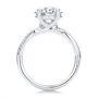 14k White Gold Twist Shank Diamond Engagement Ring - Front View -  107771 - Thumbnail