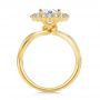 18k Yellow Gold Twisted Diamond Engagement Ring - Front View -  107731 - Thumbnail