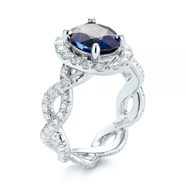 Twisted Oval Eternity Engagement Ring - Image