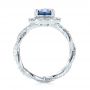 18k White Gold Twisted Oval Eternity Engagement Ring - Front View -  101032 - Thumbnail