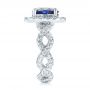  Platinum Platinum Twisted Oval Eternity Engagement Ring - Side View -  101032 - Thumbnail