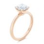 18k Rose Gold 18k Rose Gold Twisted Prongs Solitaire Engagement Ring - Three-Quarter View -  107213 - Thumbnail