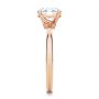 18k Rose Gold 18k Rose Gold Twisted Prongs Solitaire Engagement Ring - Side View -  107213 - Thumbnail