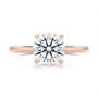 14k Rose Gold 14k Rose Gold Twisted Prongs Solitaire Engagement Ring - Top View -  107213 - Thumbnail