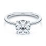  Platinum Platinum Twisted Prongs Solitaire Engagement Ring - Flat View -  107213 - Thumbnail