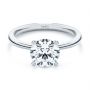  Platinum Platinum Twisted Prongs Solitaire Engagement Ring - Flat View -  107213 - Thumbnail