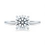 18k White Gold 18k White Gold Twisted Prongs Solitaire Engagement Ring - Top View -  107213 - Thumbnail