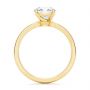 14k Yellow Gold Twisted Prongs Solitaire Engagement Ring - Front View -  107213 - Thumbnail