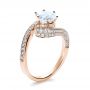 18k Rose Gold 18k Rose Gold Twisting Shank Diamond Engagement Ring - Vanna K - Three-Quarter View -  1401 - Thumbnail