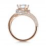 18k Rose Gold 18k Rose Gold Twisting Shank Diamond Engagement Ring - Vanna K - Front View -  1401 - Thumbnail