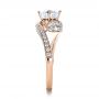 14k Rose Gold 14k Rose Gold Twisting Shank Diamond Engagement Ring - Vanna K - Side View -  1401 - Thumbnail