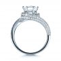 18k White Gold Twisting Shank Diamond Engagement Ring - Vanna K - Front View -  1401 - Thumbnail