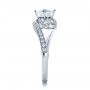 18k White Gold Twisting Shank Diamond Engagement Ring - Vanna K - Side View -  1401 - Thumbnail