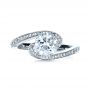  Platinum Platinum Twisting Shank Diamond Engagement Ring - Vanna K - Top View -  1401 - Thumbnail