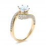 18k Yellow Gold 18k Yellow Gold Twisting Shank Diamond Engagement Ring - Vanna K - Three-Quarter View -  1401 - Thumbnail