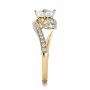 18k Yellow Gold 18k Yellow Gold Twisting Shank Diamond Engagement Ring - Vanna K - Side View -  1401 - Thumbnail