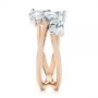 18k Rose Gold 18k Rose Gold Two-tone Cluster Diamond Ring - Side View -  105214 - Thumbnail