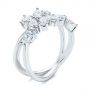  Platinum Platinum Two-tone Cluster Diamond Ring - Three-Quarter View -  105214 - Thumbnail