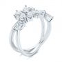 14k White Gold 14k White Gold Two-tone Cluster Diamond Ring - Three-Quarter View -  105214 - Thumbnail