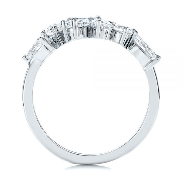 14k White Gold 14k White Gold Two-tone Cluster Diamond Ring - Front View - 105214