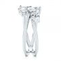  Platinum Platinum Two-tone Cluster Diamond Ring - Side View -  105214 - Thumbnail