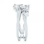 14k White Gold 14k White Gold Two-tone Cluster Diamond Ring - Side View -  105214 - Thumbnail