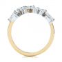 14k Yellow Gold Two-tone Cluster Diamond Ring - Front View -  105214 - Thumbnail