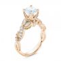 18k Rose Gold And 14K Gold 18k Rose Gold And 14K Gold Two-tone Diamond Band Engagement Ring - Three-Quarter View -  103108 - Thumbnail