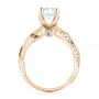 18k Rose Gold And 14K Gold 18k Rose Gold And 14K Gold Two-tone Diamond Band Engagement Ring - Front View -  103108 - Thumbnail