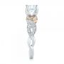 18k White Gold And 18K Gold Two-tone Diamond Band Engagement Ring - Side View -  103108 - Thumbnail