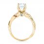 14k Yellow Gold And 18K Gold 14k Yellow Gold And 18K Gold Two-tone Diamond Band Engagement Ring - Front View -  103108 - Thumbnail