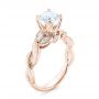 14k Rose Gold And 18K Gold Two-tone Diamond Engagement Ring