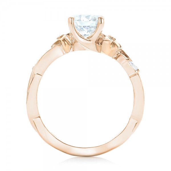 14k Rose Gold And 14K Gold 14k Rose Gold And 14K Gold Two-tone Diamond Engagement Ring - Front View -  102844