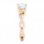 14k Rose Gold And 18K Gold 14k Rose Gold And 18K Gold Two-tone Diamond Engagement Ring - Side View -  102844 - Thumbnail