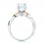 18k White Gold And 14K Gold 18k White Gold And 14K Gold Two-tone Diamond Engagement Ring - Front View -  103107 - Thumbnail