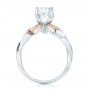 18k White Gold And 18K Gold Two-tone Diamond Engagement Ring - Front View -  103107 - Thumbnail