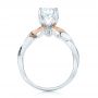 14k White Gold And 18K Gold 14k White Gold And 18K Gold Two-tone Diamond Engagement Ring - Front View -  103107 - Thumbnail