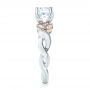  Platinum And 14K Gold Platinum And 14K Gold Two-tone Diamond Engagement Ring - Side View -  103107 - Thumbnail