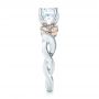  Platinum And 18K Gold Platinum And 18K Gold Two-tone Diamond Engagement Ring - Side View -  103107 - Thumbnail