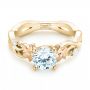 18k Yellow Gold And Platinum 18k Yellow Gold And Platinum Two-tone Diamond Engagement Ring - Flat View -  102844 - Thumbnail