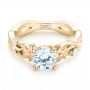 14k Yellow Gold And 18K Gold 14k Yellow Gold And 18K Gold Two-tone Diamond Engagement Ring - Flat View -  102844 - Thumbnail