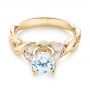 18k Yellow Gold And 18K Gold 18k Yellow Gold And 18K Gold Two-tone Diamond Engagement Ring - Flat View -  103107 - Thumbnail