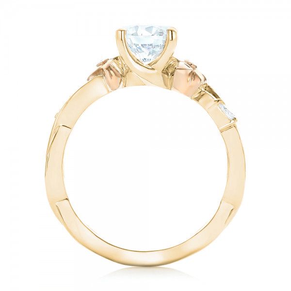14k Yellow Gold And 14K Gold 14k Yellow Gold And 14K Gold Two-tone Diamond Engagement Ring - Front View -  102844