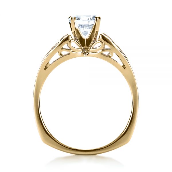 14k Yellow Gold And 18K Gold 14k Yellow Gold And 18K Gold Two-tone Diamond Engagement Ring - Front View -  1205