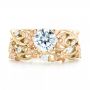 18k Yellow Gold And Platinum 18k Yellow Gold And Platinum Two-tone Diamond Engagement Ring - Top View -  102844 - Thumbnail
