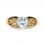 14k Yellow Gold And 18K Gold 14k Yellow Gold And 18K Gold Two-tone Diamond Engagement Ring - Top View -  1205 - Thumbnail