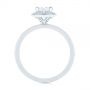 14k White Gold And Platinum 14k White Gold And Platinum Two-tone Diamond Petite Halo Engagement Ring - Front View -  105023 - Thumbnail