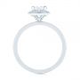 18k White Gold And 18K Gold 18k White Gold And 18K Gold Two-tone Diamond Petite Halo Engagement Ring - Front View -  105023 - Thumbnail