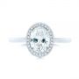 14k White Gold And 14K Gold 14k White Gold And 14K Gold Two-tone Diamond Petite Halo Engagement Ring - Top View -  105023 - Thumbnail