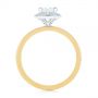 14k Yellow Gold And 14K Gold 14k Yellow Gold And 14K Gold Two-tone Diamond Petite Halo Engagement Ring - Front View -  105023 - Thumbnail